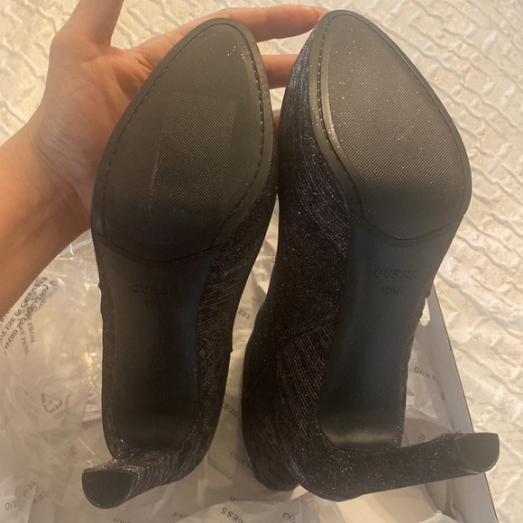 NIB NWT Guess ankle glitter boots sz 10 heels - Picture 6 of 6